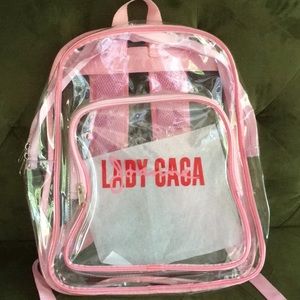 NWOT Clear Lady Gaga Backpack